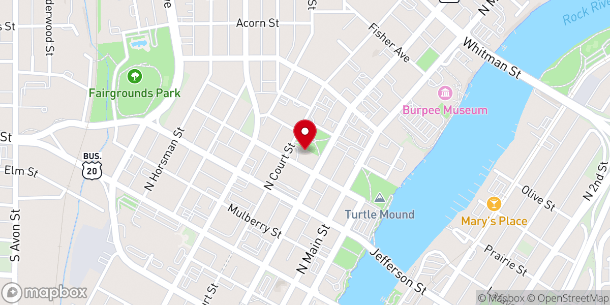 Map showing location of Emmanuel Episcopal Church