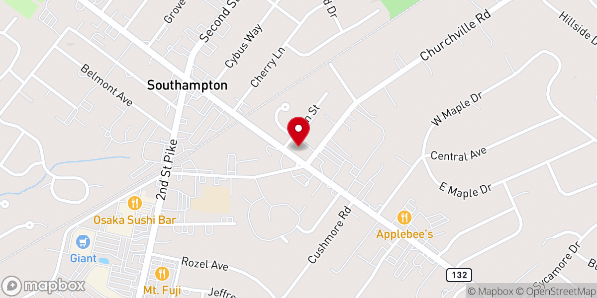 Map showing location of Good Shepherd Lutheran Church