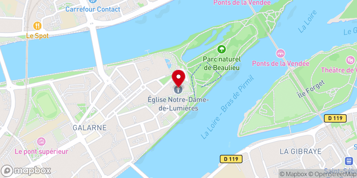 Map showing location of Couvent Notre Dame de Lumières