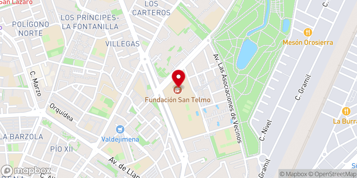 Map showing location of Iglesia de la antigua Casa Cuna