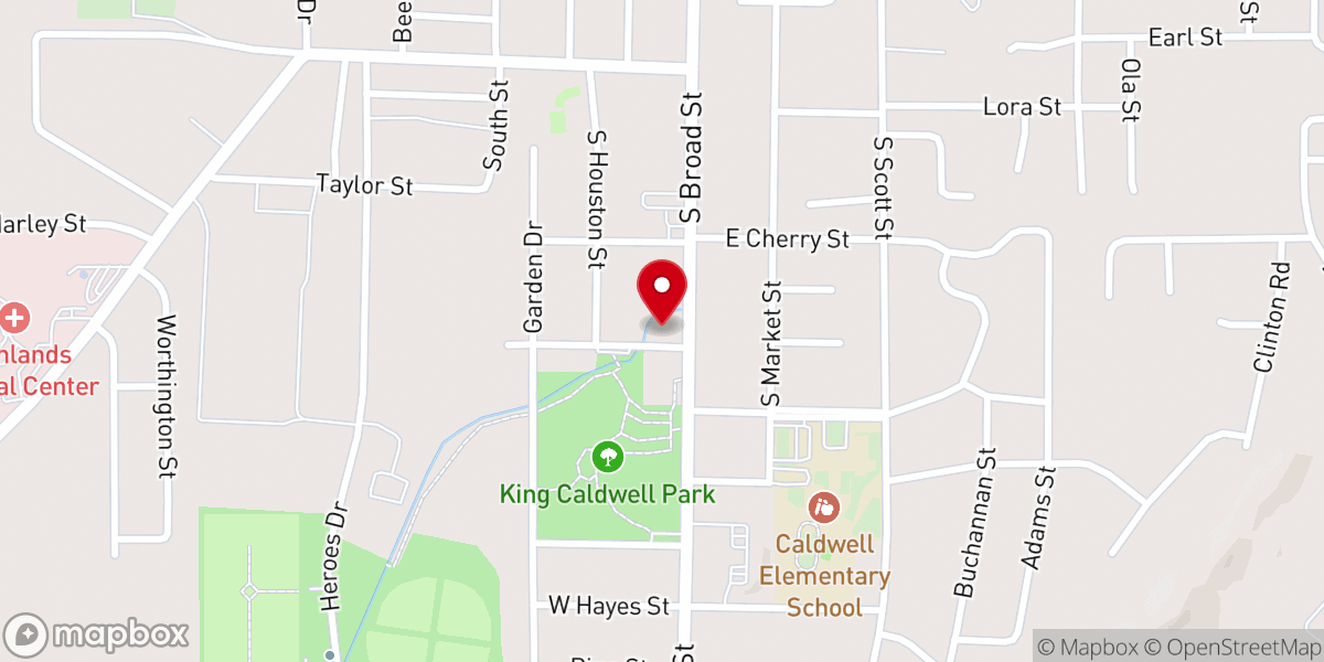 Map showing location of Riverside Community Church