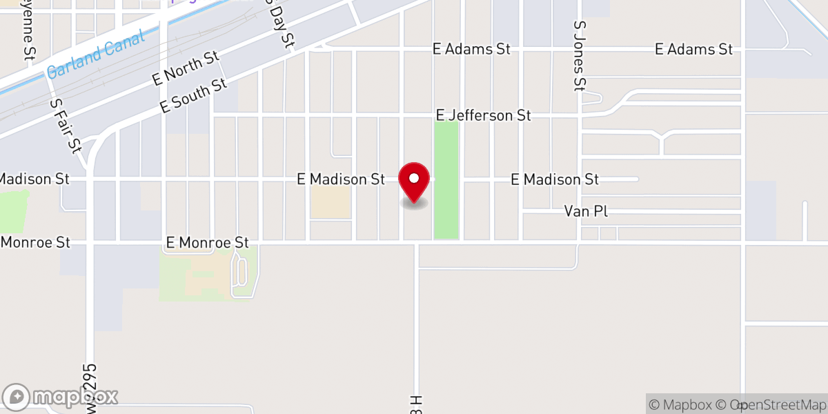 Map showing location of Victory Baptist Church of Powell