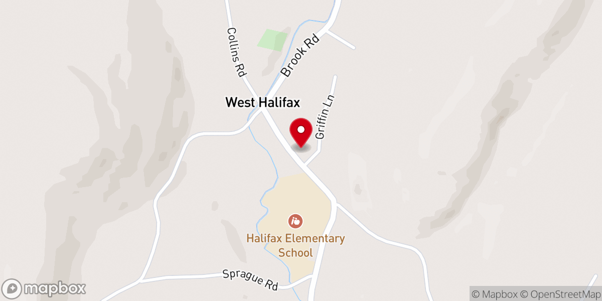 Map showing location of West Halifax Bible Church