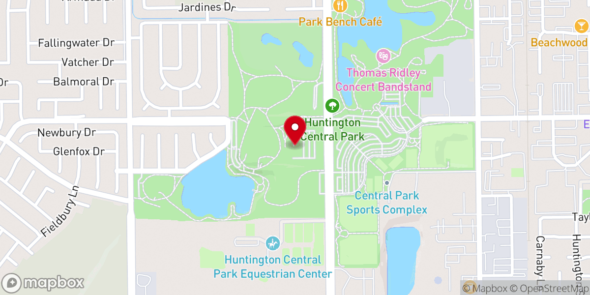 Map showing location of Saddleback Church Huntington Beach