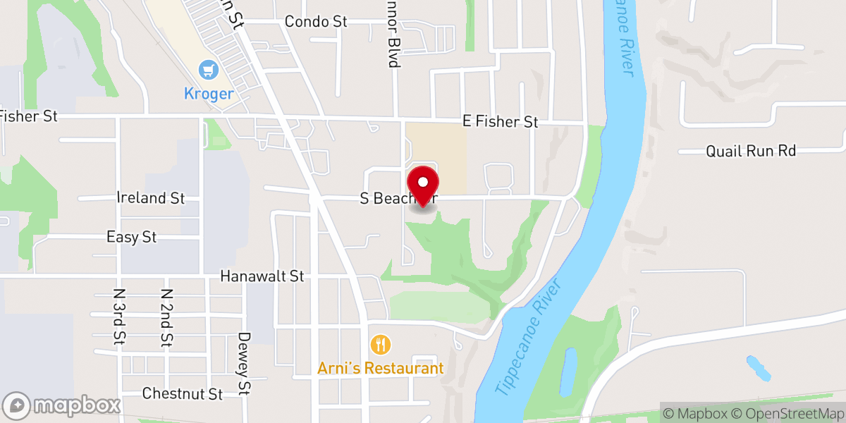 Map showing location of Grace Community Baptist Church