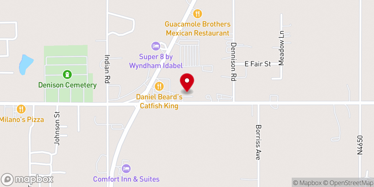 Map showing location of Trinity Baptist Church
