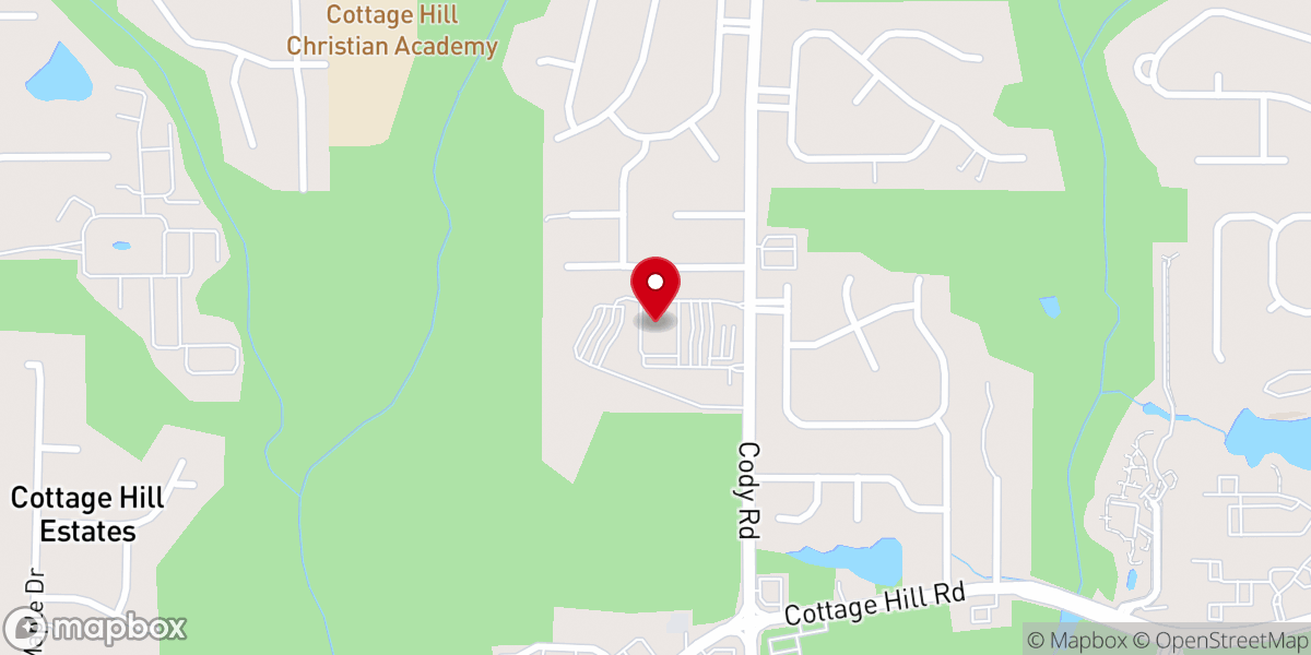 Map showing location of Dayspring Baptist Church