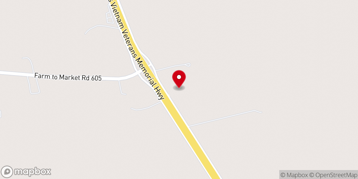 Map showing location of Clearfork Baptist Church