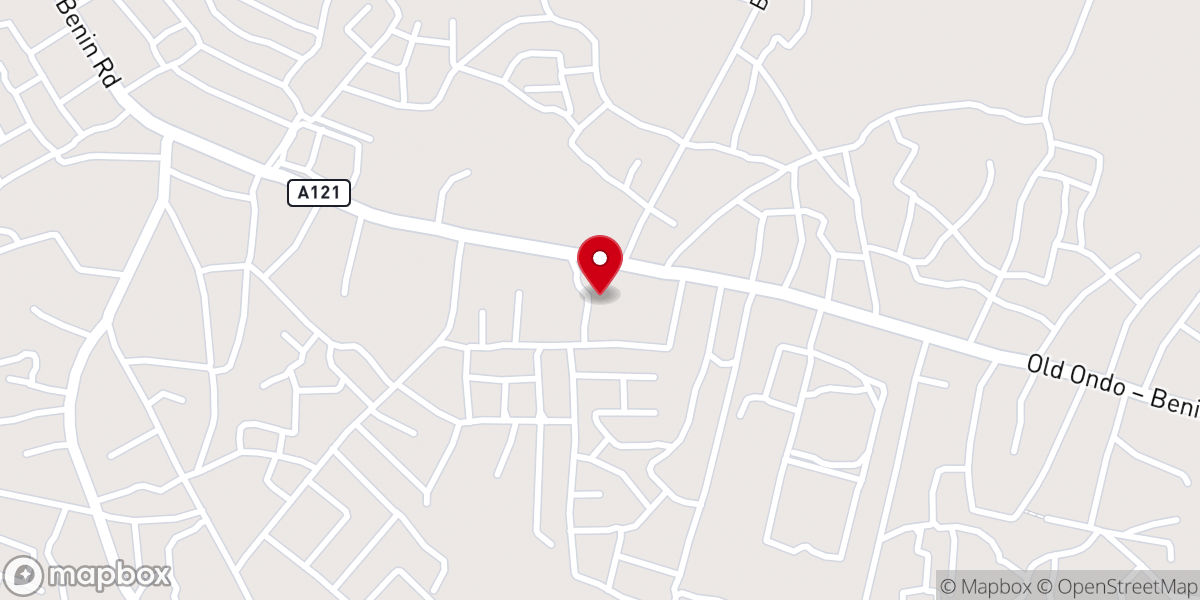 Map showing location of Living Faith Church, Oke Owa