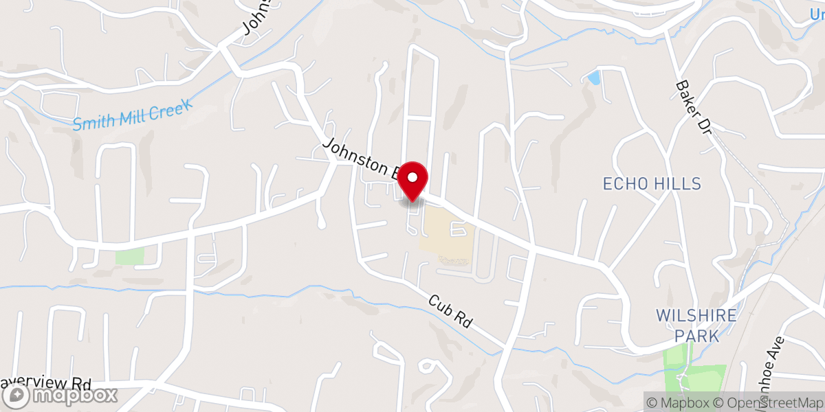 Map showing location of Cedar Hill Church