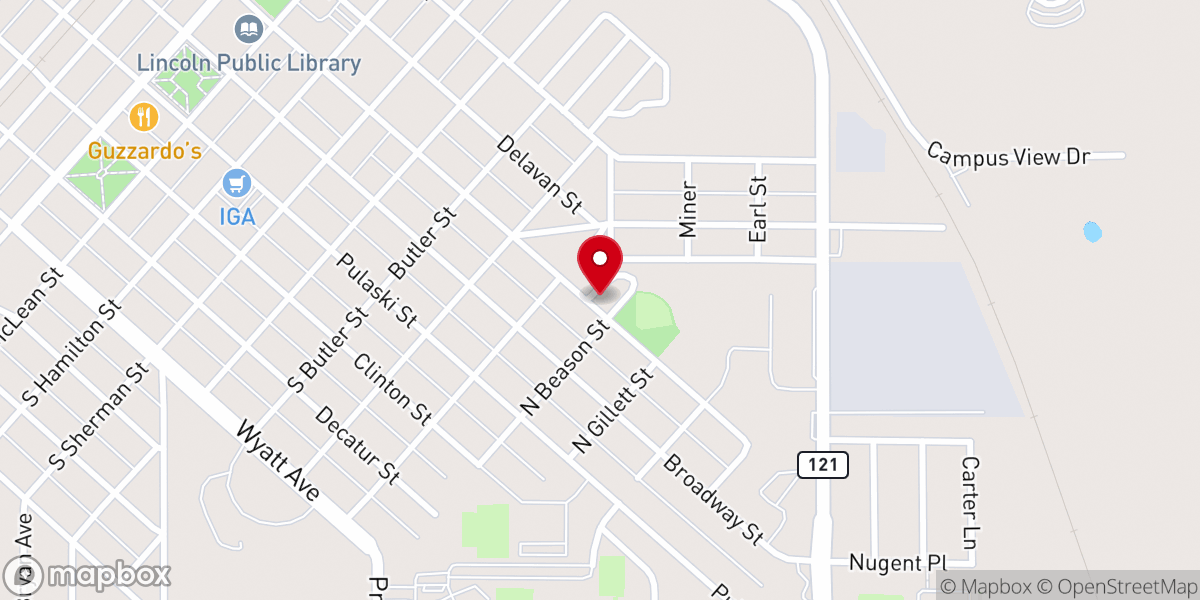 Map showing location of Abundant Life House of Praise