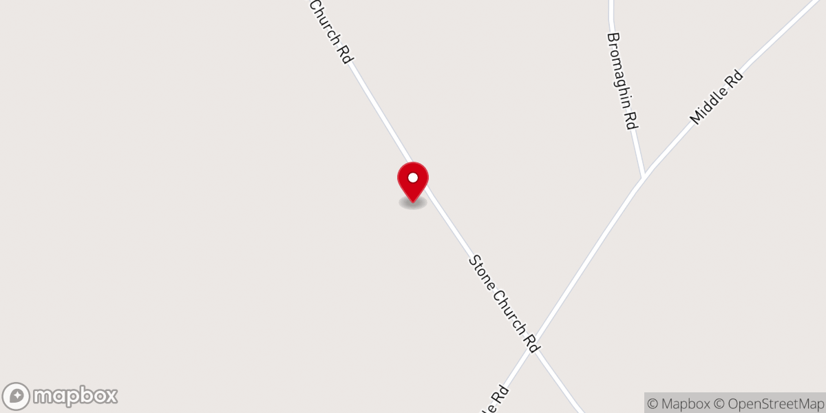 Map showing location of Presbyterian Stone Church
