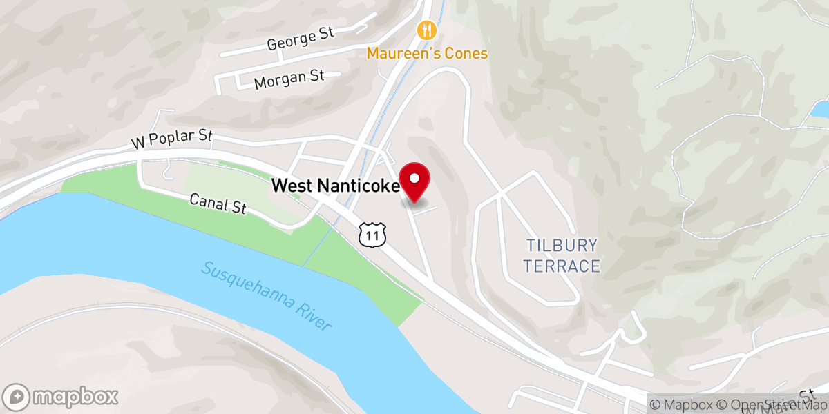 Map showing location of Chapel Hall