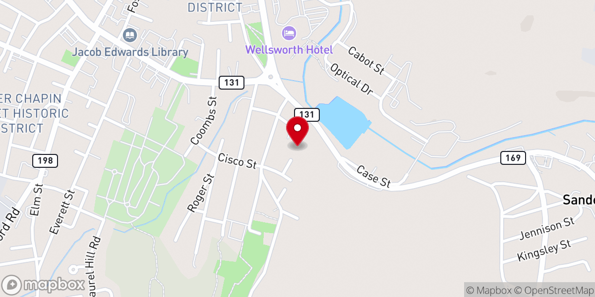 Map showing location of St. Michael's Romanian Orthodox Church of Southbridge