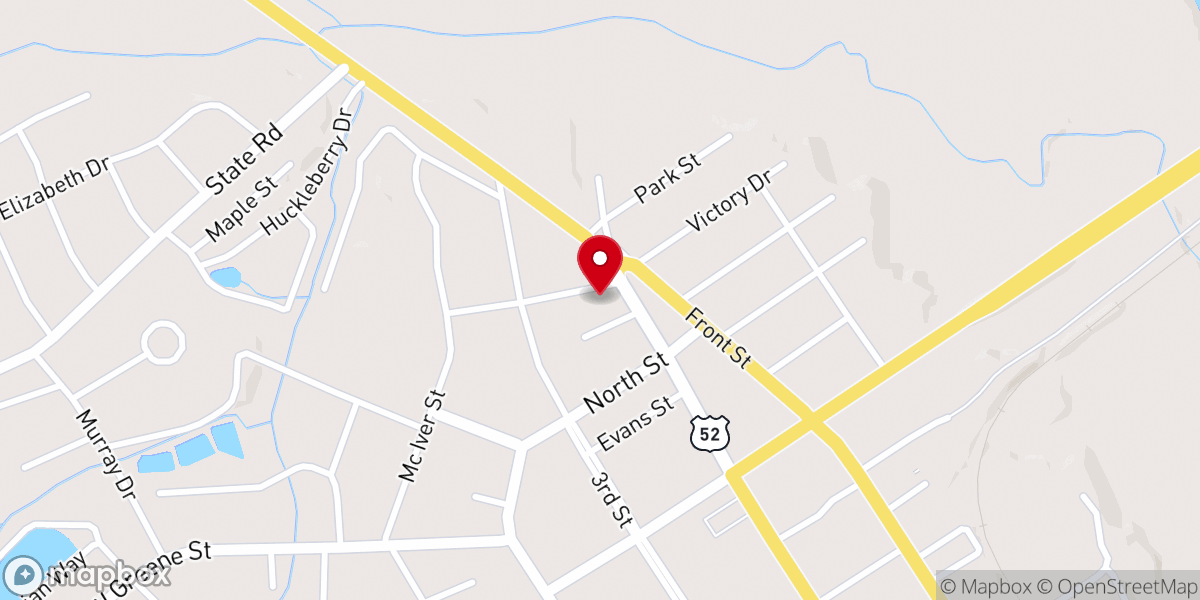 Map showing location of North Cheraw Baptist Church
