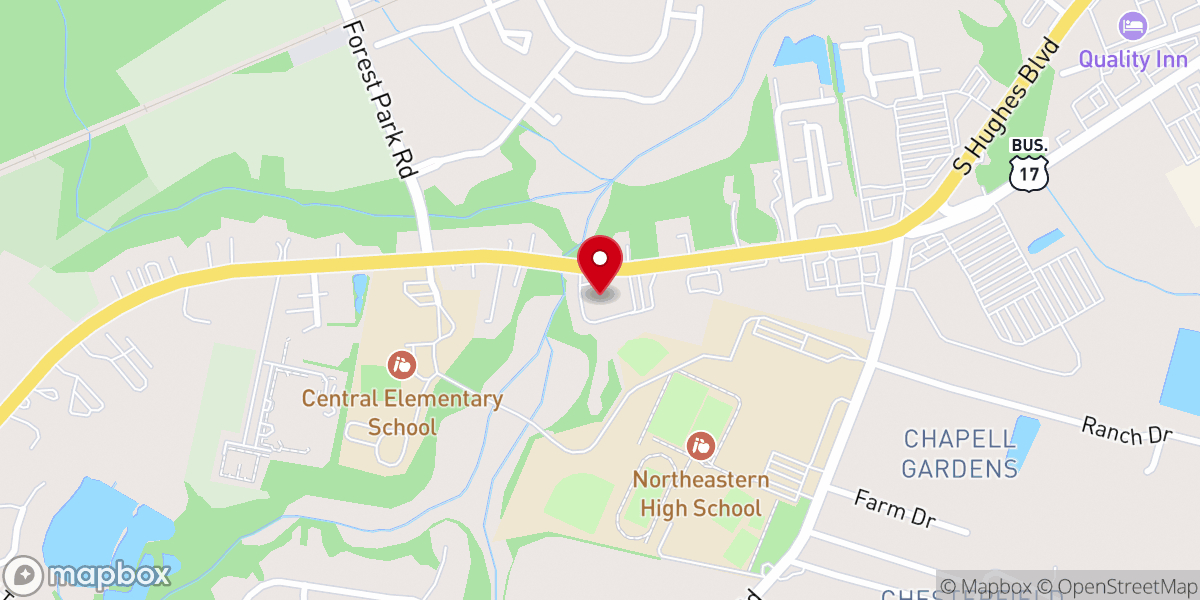 Map showing location of Corinth Baptist Church