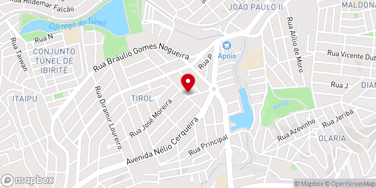 Map showing location of Igreja Batista Aliança Eterna - Tirol (Sede)