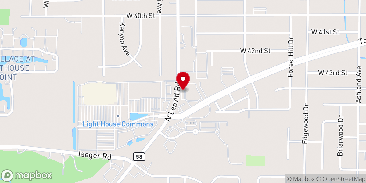 Map showing location of Lord of Life Lutheran Church