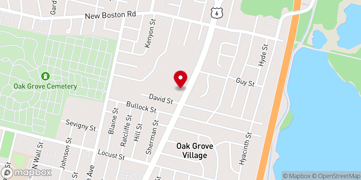 Map showing location of Baptist Temple