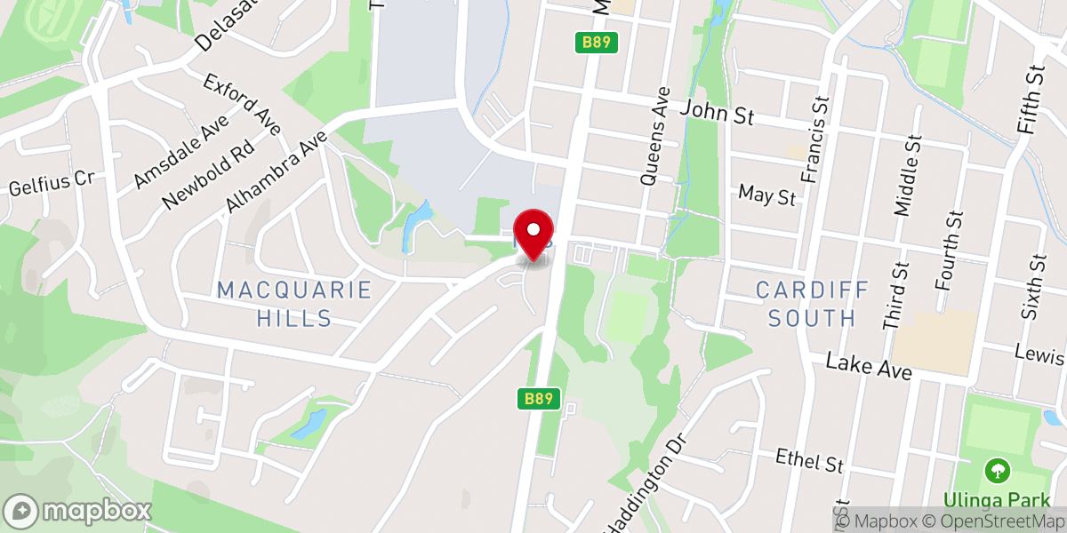 Map showing location of Macquarie Life Church