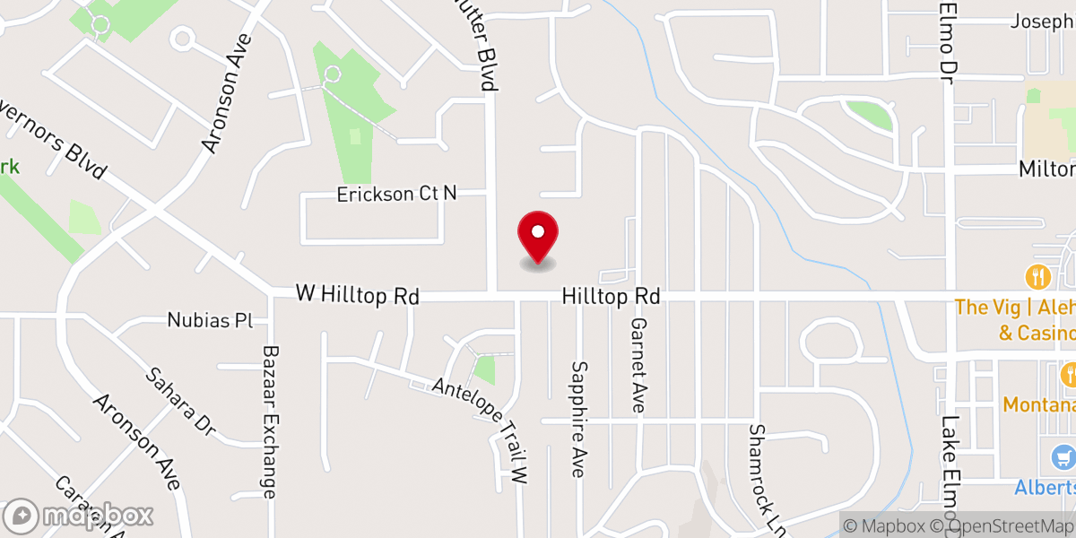 Map showing location of New Hope Church of the Nazarene