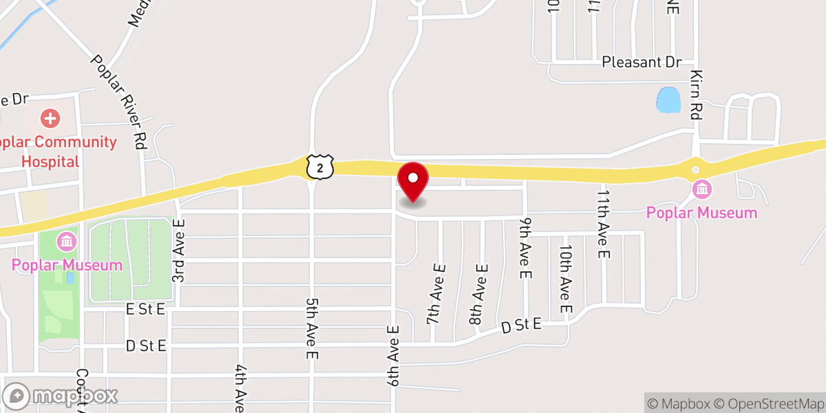 Map showing location of First Baptist Church