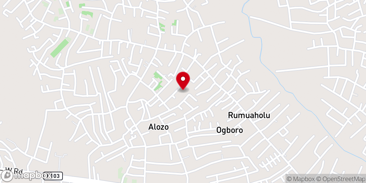 Map showing location of Rhema Baptist Church