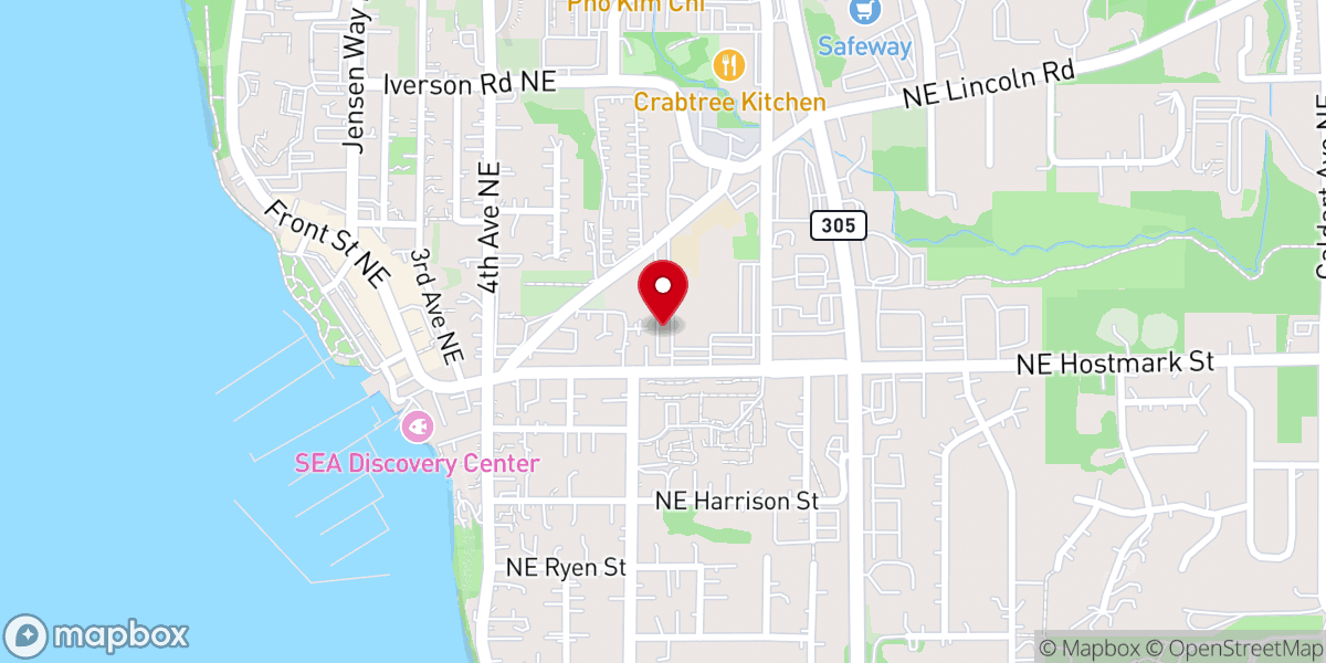 Map showing location of Poulsbo Farmers Market
