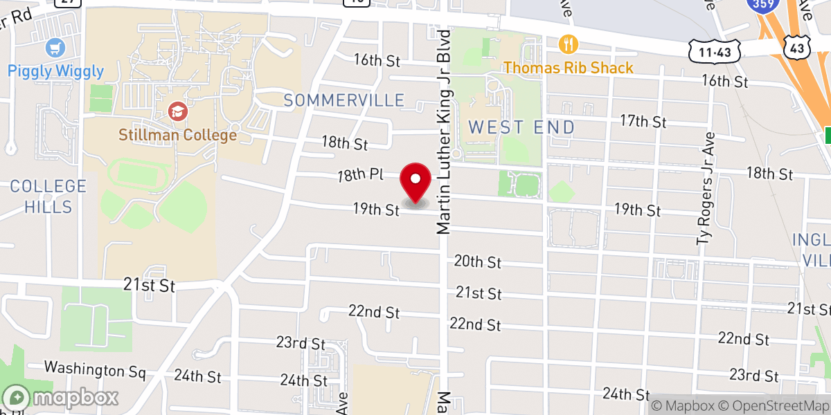 Map showing location of Bethlehem Spiritual Church