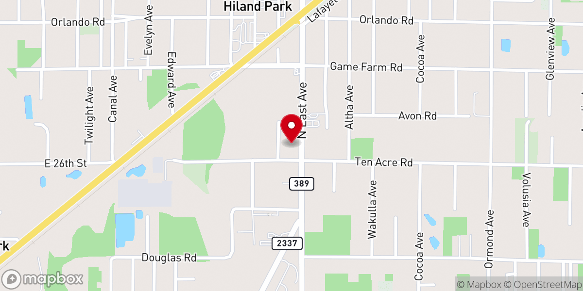 Map showing location of Beacon of Hope Assembly of God