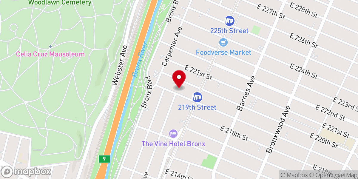 Map showing location of Saint George's Episcopal Church