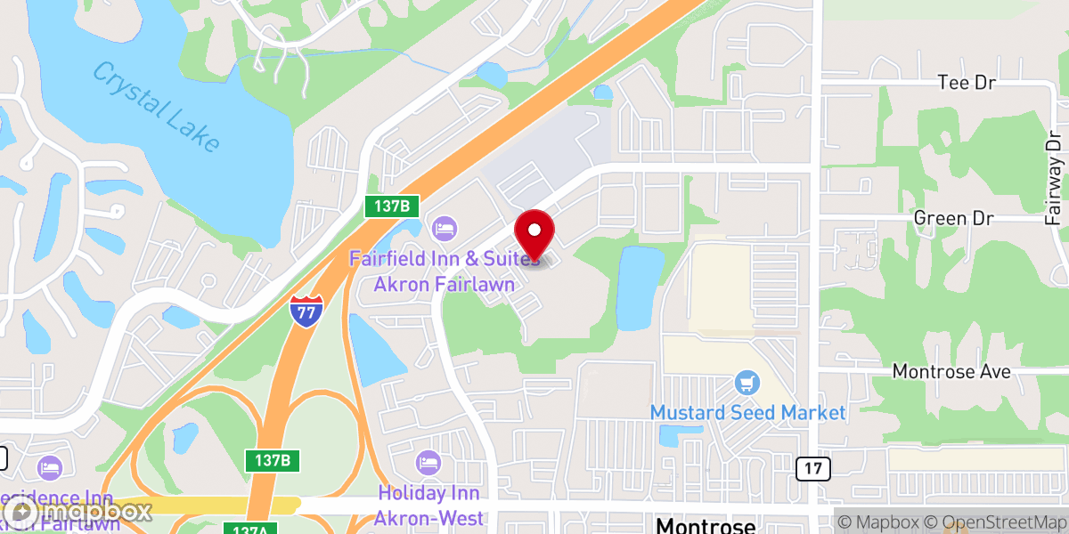 Map showing location of Valley Baptist Temple of Fairlawn