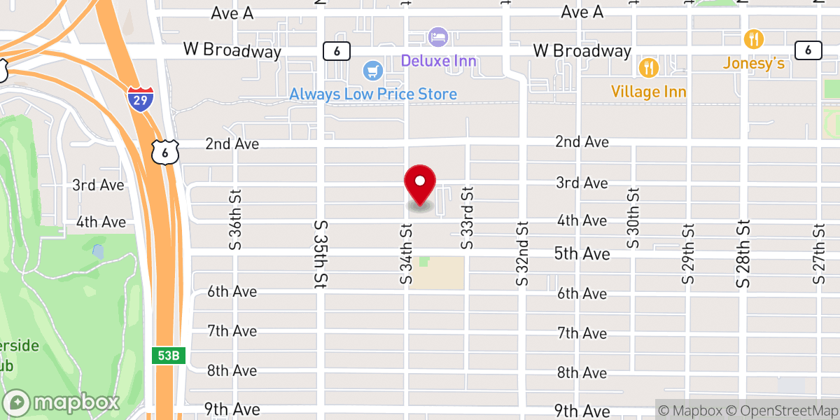 Map showing location of Corpus Christi Hall
