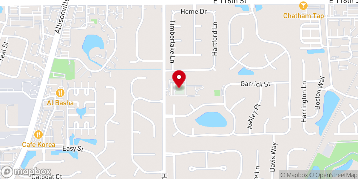Map showing location of St. Louis de Montfort Catholic Church