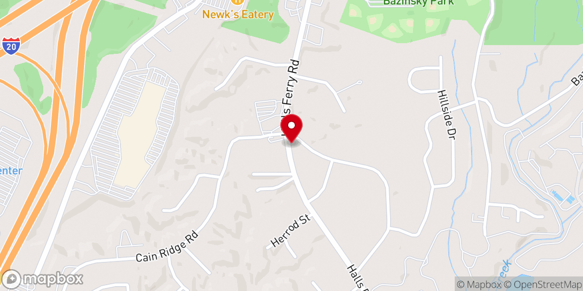 Map showing location of Westminster Presbyterian Church