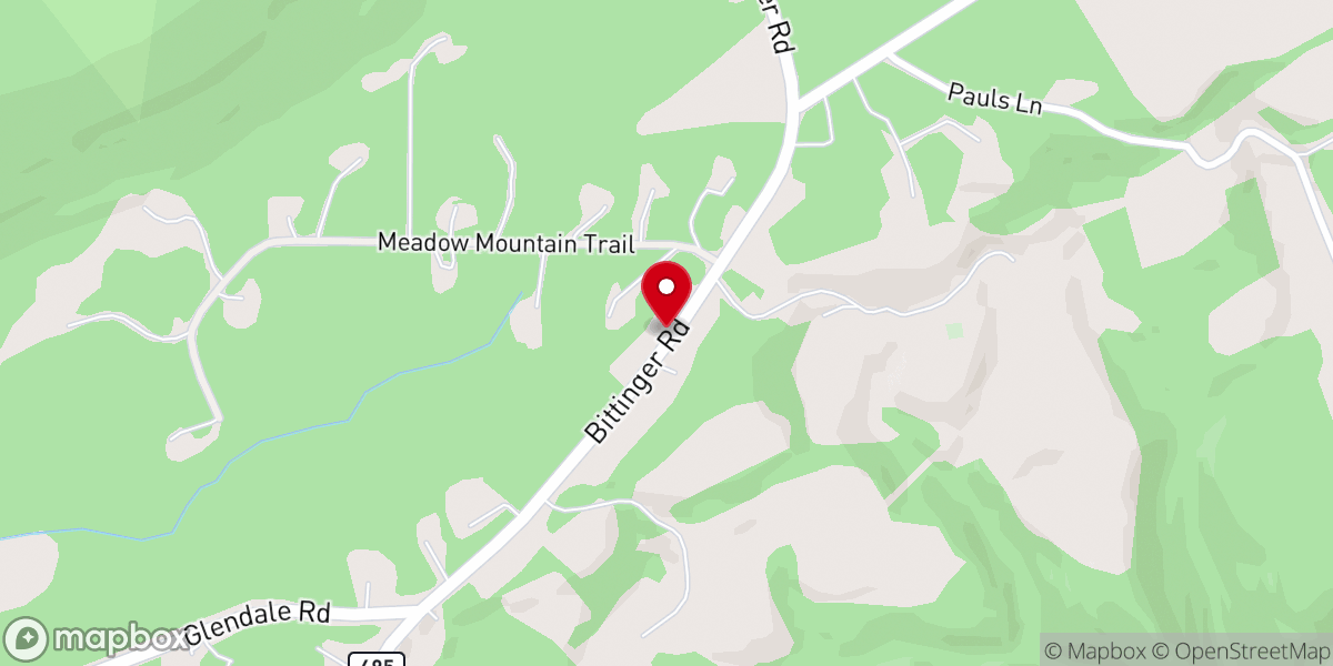 Map showing location of Meadow Mountain Mennonite Church