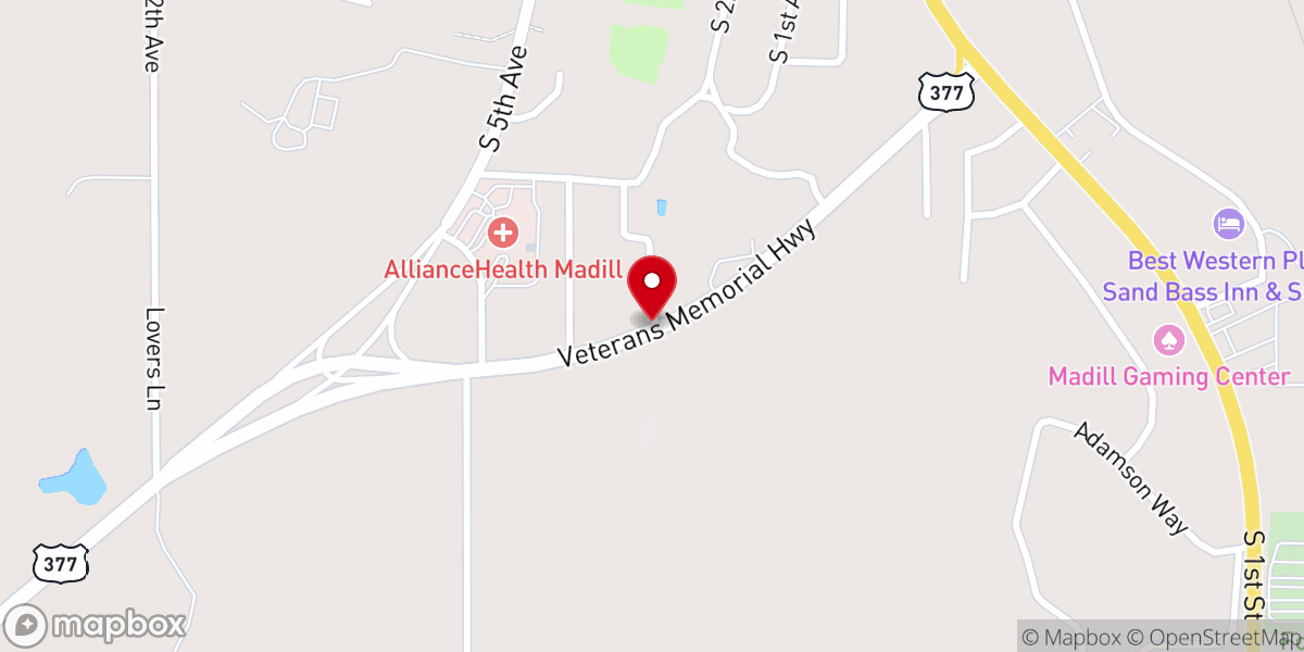 Map showing location of Trinity Southern Baptist