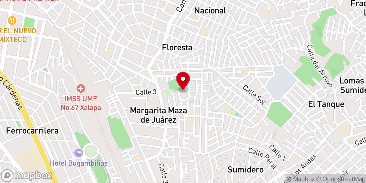 Map showing location of Iglesia cristiana Puerta de Zion