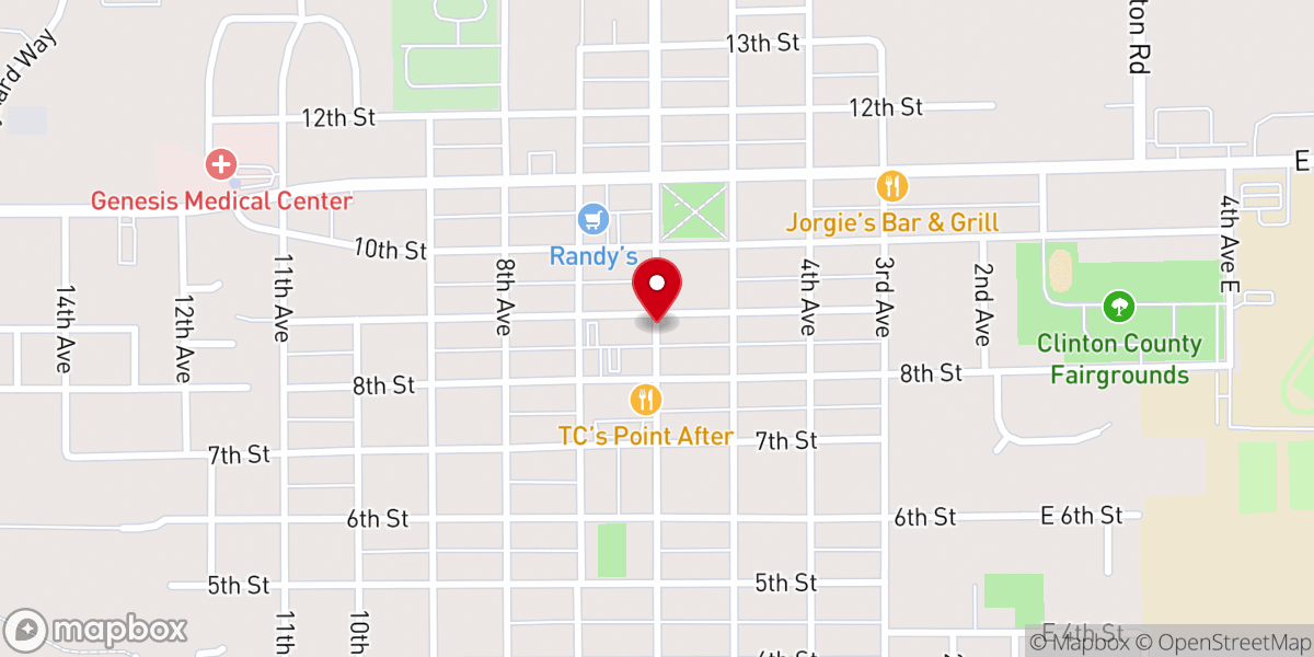 Map showing location of DeWitt