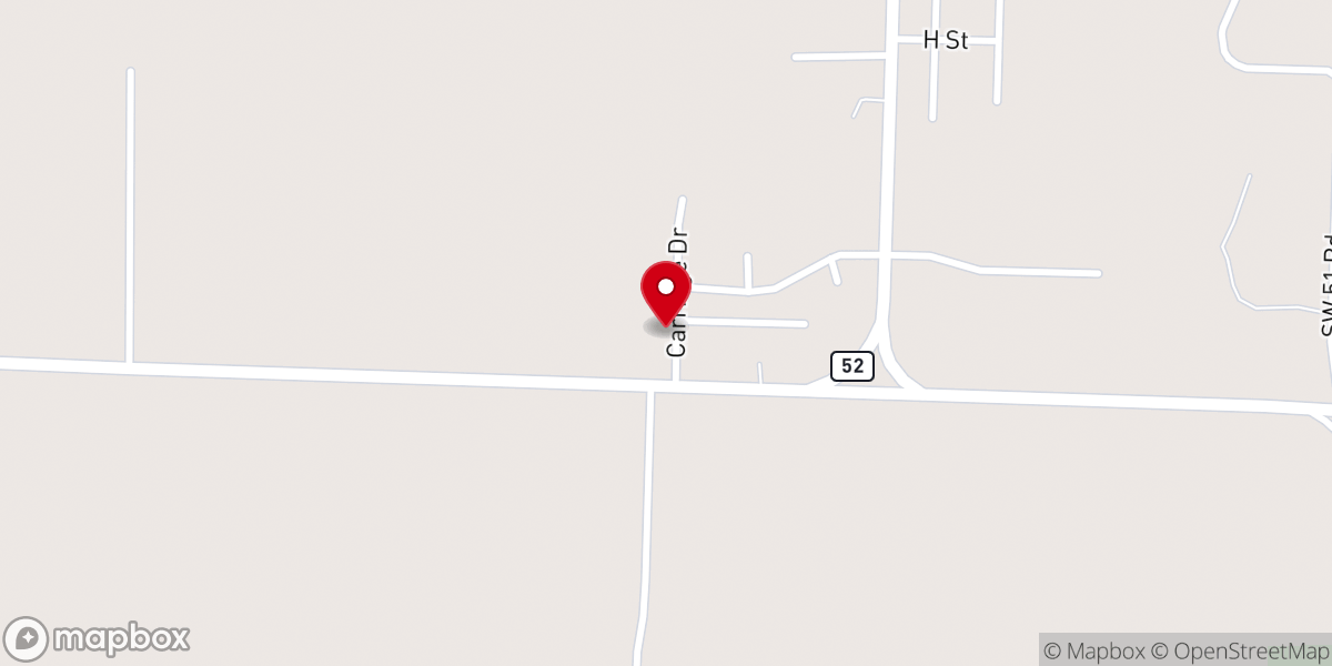 Map showing location of Crossroads Church of the Nazarene