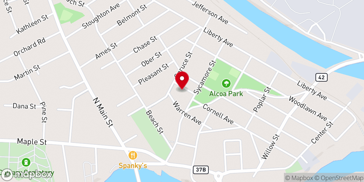 Map showing location of St. Mary's Rectory