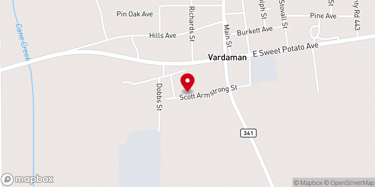 Map showing location of Kyle Baptist Church