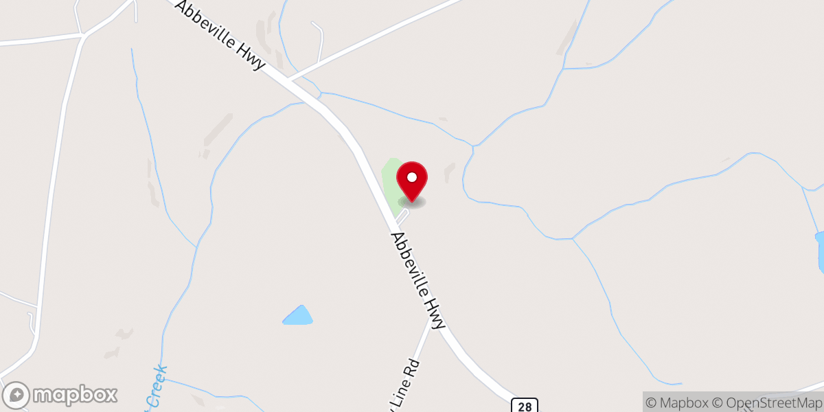 Map showing location of First Creek Baptist Church