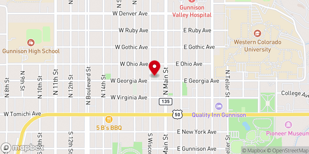 Map showing location of St. Peter’s Catholic Church