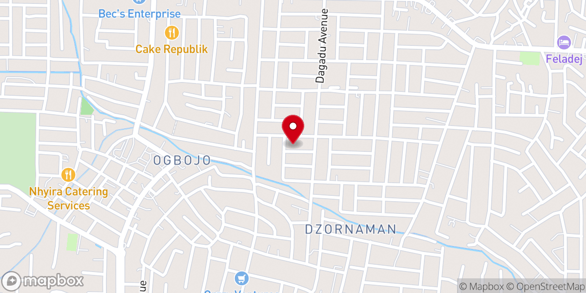 Map showing location of Abundant Joy Ministry