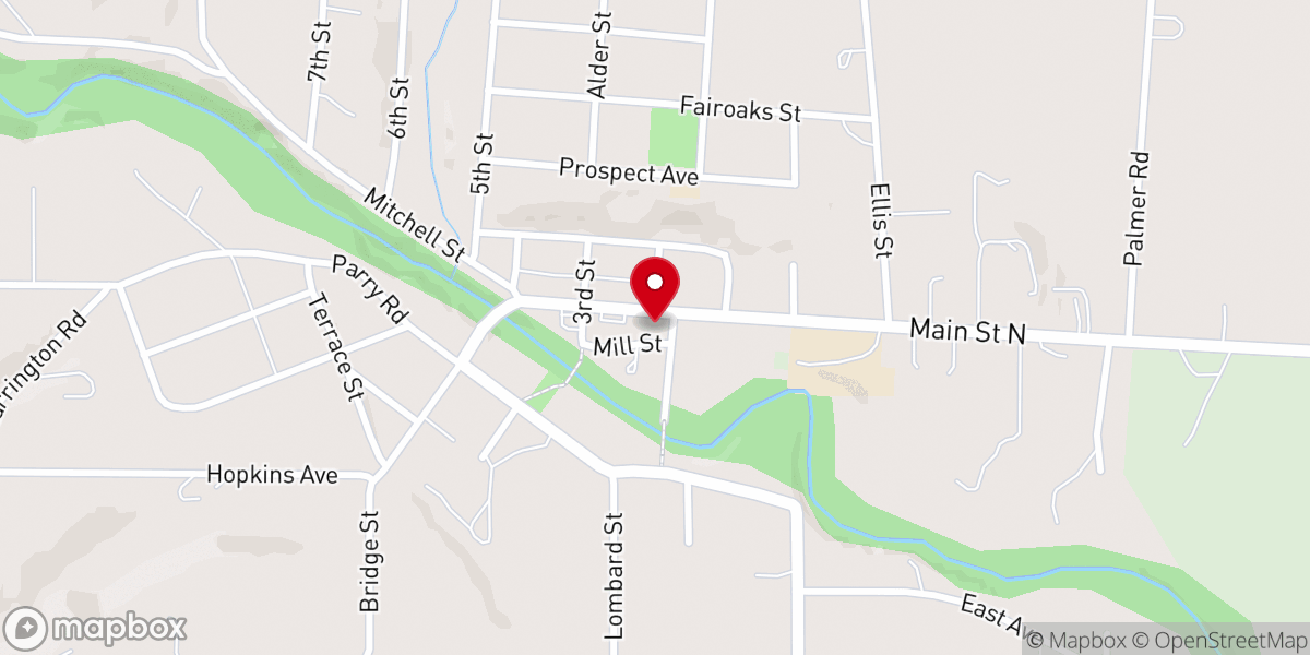 Map showing location of Mountain Gospel Fellowship