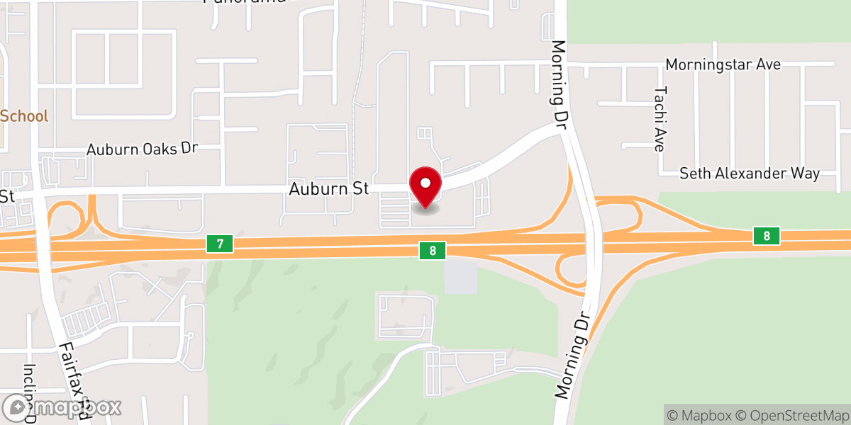 Map showing location of Canyon Hills Church