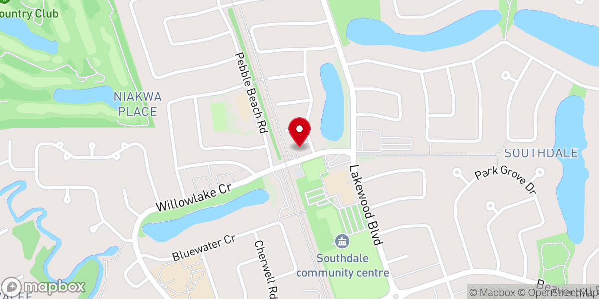 Map showing location of Willowlake Church
