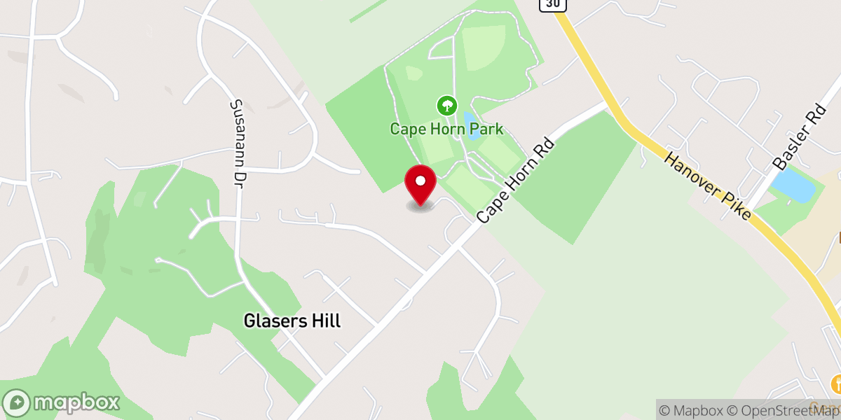 Map showing location of St George's Episcopal Church