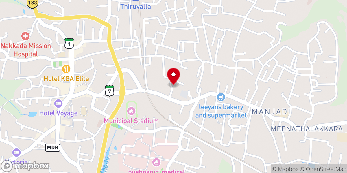 Map showing location of C.S.I Christ Church